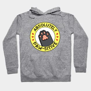 Absolutely Pawsitive Cute Positive Animal Pun Hoodie